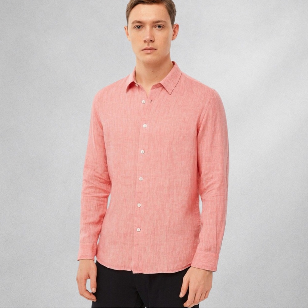 Country Road Linen Shirt Men’s L Button Up Long Sleeve  Casual  Australia